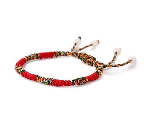 Тибетський захисний браслет червона нитка ручної роботи на достаток, любов і захист
