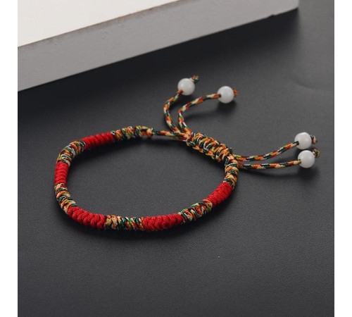Тибетський захисний браслет червона нитка ручної роботи на достаток, любов і захист
