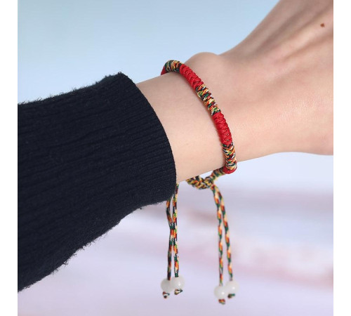 Тибетський захисний браслет червона нитка ручної роботи на достаток, любов і захист