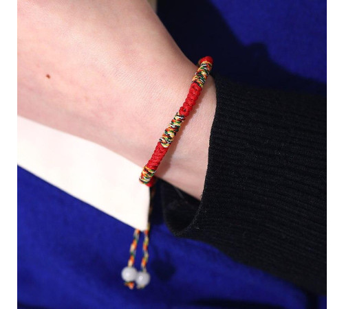 Тибетський захисний браслет червона нитка ручної роботи на достаток, любов і захист