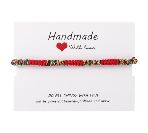 Тибетський захисний браслет червона нитка ручної роботи на достаток, любов і захист