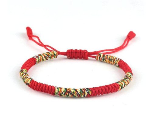 Тибетський Сакральний браслет ручної роботи червона нитка з 5 стихіями на потік грошей, велике удачу та захист