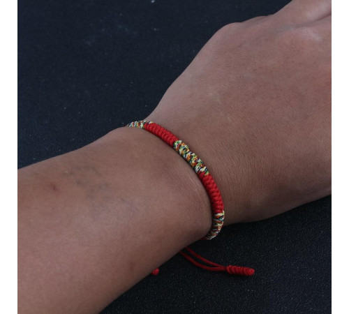 Тибетський Сакральний браслет ручної роботи червона нитка з 5 стихіями на потік грошей, велике удачу та захист