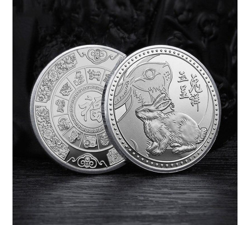 Срібна монета Кролик для великого Багатства