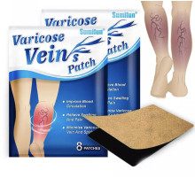 Пластир проти варикозу та васкуліту Тибетський з турмаліном Чжао Цзюньфен 8 шт.