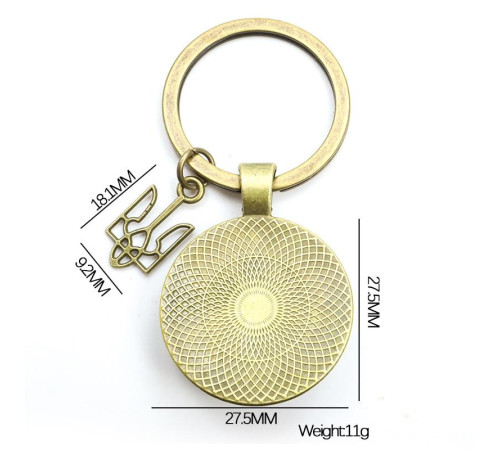 Український брелок Тризуб Tryzub мідний, брелок для ключів сумки захищає від усіх невдач і недоумок