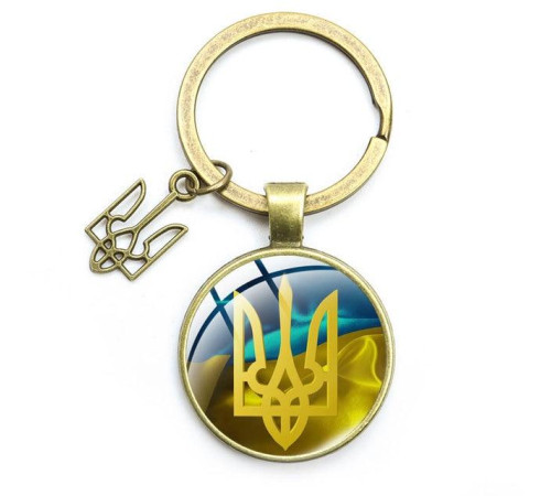 Український брелок Тризуб Tryzub мідний, брелок для ключів сумки захищає від усіх невдач і недоумок