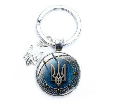 Український брусок Тризуб Tryzub мідний, колода для ключів сумки з захисною мандалою від негатива