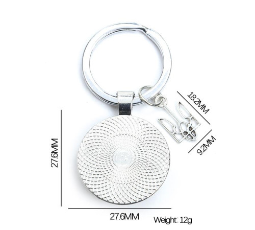 Український брусок Тризуб Tryzub мідний, колода для ключів сумки з захисною мандалою від негатива