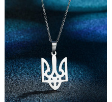 Срібна підвіска з Українським Тризубом захисний талісман