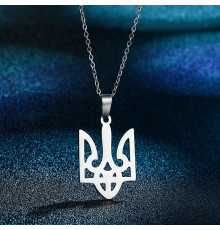 Срібна підвіска з Українським Тризубом захисний талісман