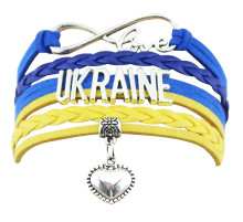 Український браслет для успіху удачі з символом нескінченності містичним вузлом і серцем