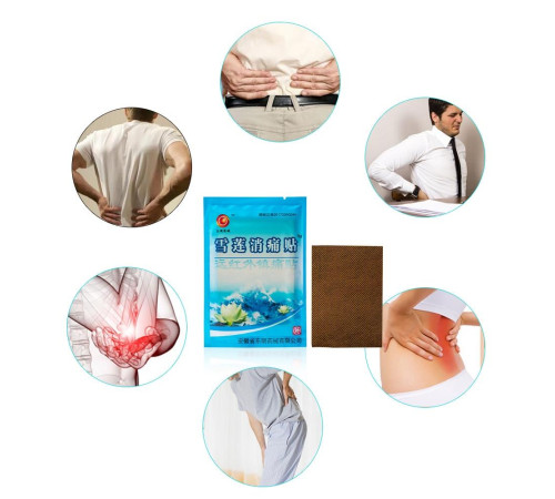 Пластирі проти болю в суглобах і колінах Сніговий Лотос 8 штук