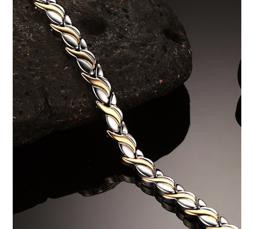 Турмаліновий позолочений браслет Лілія Vinterly з магнітами, германієм інфрачервоний ІЧ 4В1