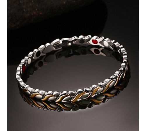 Турмаліновий позолочений браслет Лілія Vinterly з магнітами, германієм інфрачервоний ІЧ 4В1