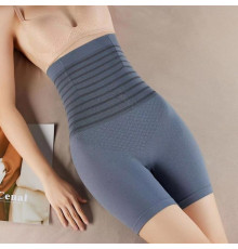 Труси жіночі турмалінові із завищеною талією, безшовні боксери для жироспалювання