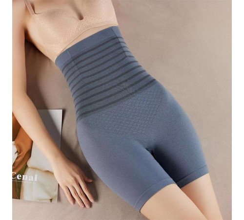 Труси жіночі турмалінові із завищеною талією, безшовні боксери для жироспалювання