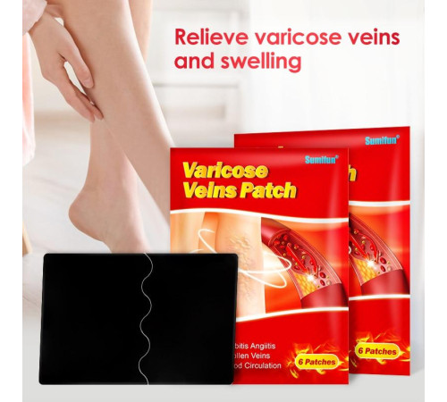 Пластир від варикозного розширення вен із турмаліном Гонконг 6 шт.