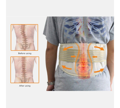 Турмаліновий Титановий Ортопедичний самонагрівальний пояс для зняття болю в попереку, турбота про здоров'я