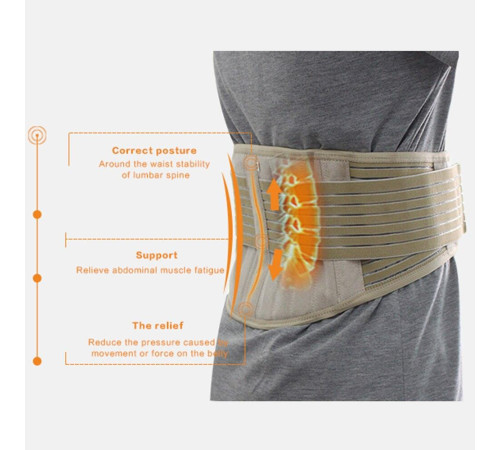 Турмаліновий Титановий Ортопедичний самонагрівальний пояс для зняття болю в попереку, турбота про здоров'я
