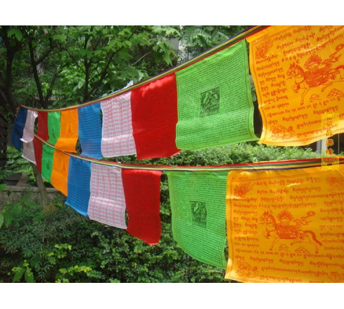 Молітвні прапорці Люнг-Та Тибетські 35Х28 см 3,5 метра