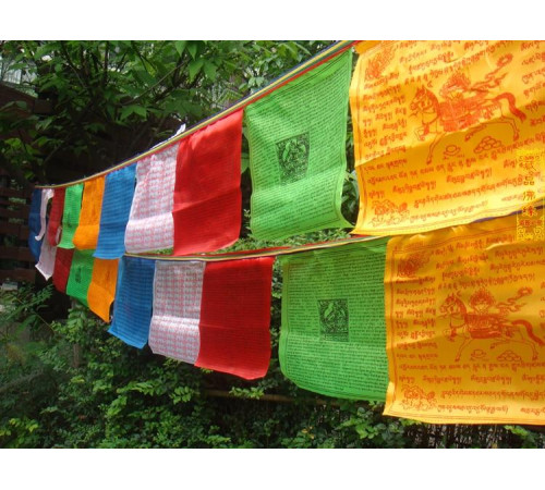 Молітвні прапорці Люнг-Та Тибетські 35Х28 см 3,5 метра