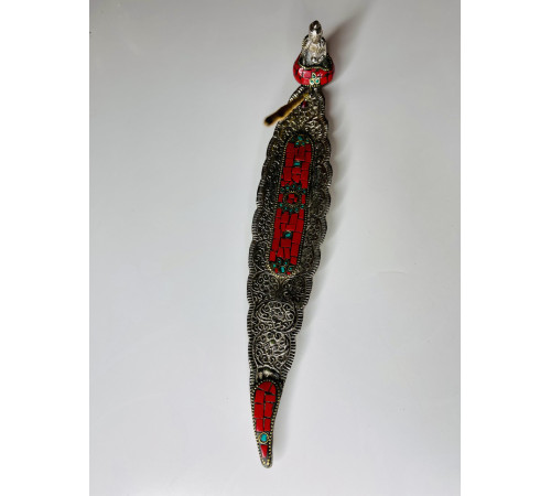 Срібна підставка для пахощів Будда Шак'ямуні з Малахітом і Агатом для Перемоги над конкурентами