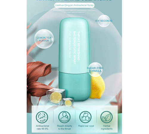 Ляньхуа Lianhua Терапевтичний Бактеріостатичний спрей для горла