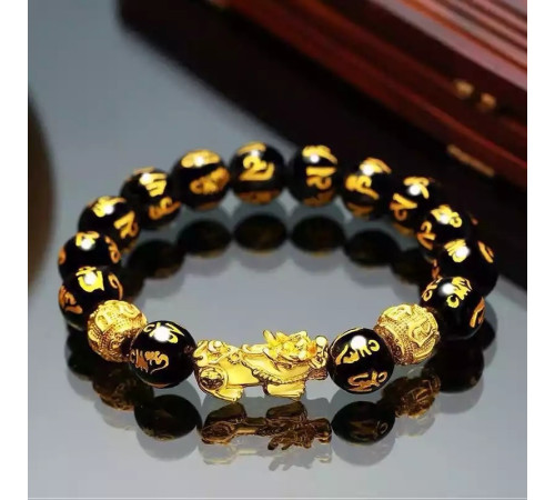 Браслет Пі Яо для приваблення багатства та удачі та із захисною мантрою