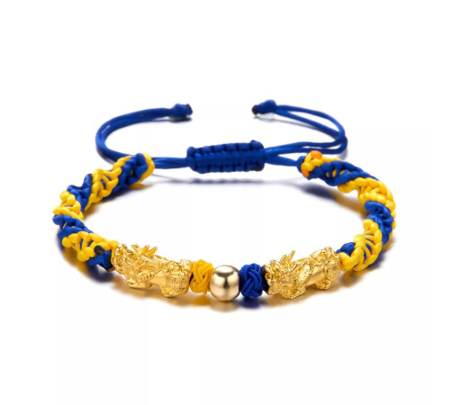 Браслет із подвійною Пі Яо та з символом нескінченності для успіху, захисту, удачі та процвітання