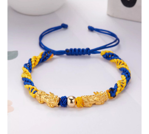 Браслет із подвійною Пі Яо та з символом нескінченності для успіху, захисту, удачі та процвітання