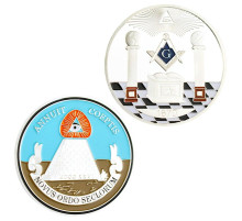 Масонська монета срібна для Багатства та Захисту