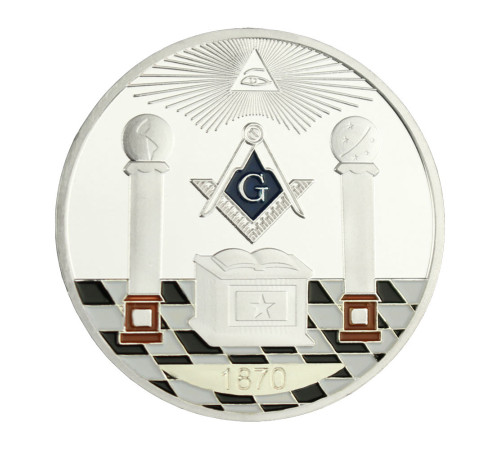 Масонська монета срібна для Багатства та Захисту