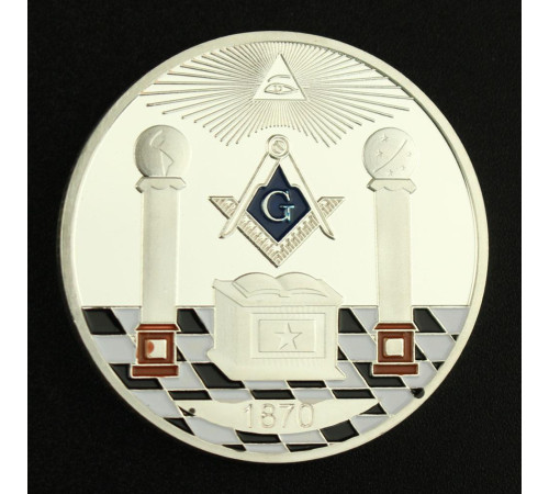 Масонська монета срібна для Багатства та Захисту