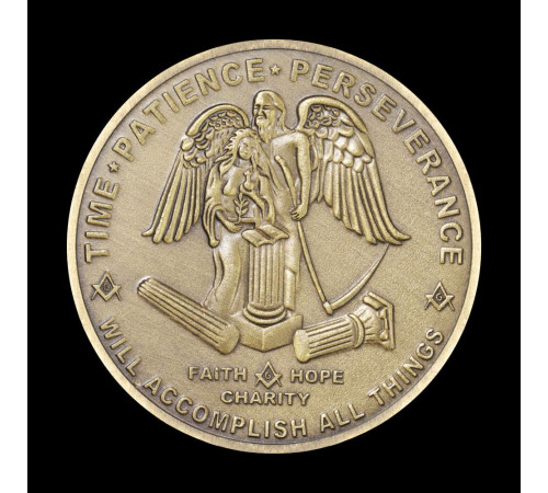 Масонська монета мідна для Багатства та Перемога