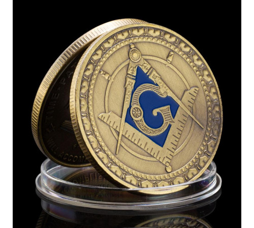 Масонська монета мідна для Багатства та Перемога
