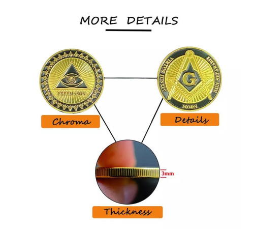 Золота масонська монета для багатства та бажань