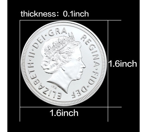 Срібна монета Президент Зеленський і прем'єр-міністр Борисбокс Її Величності королева Єлизавети II