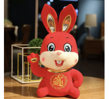 Іграшка Кролик Талісман на 2023 рік у Китайському стилі для захисту та процвітання дому 28 см