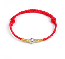 Тибетський Сакральний браслет ручної роботи з коліщатним колесом з мантрою «ОМ МАНІ БАДМЕ ХУМ» на червоній нитки