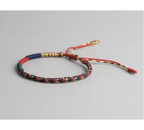 Тибетський Щасливий сакральний браслет червона нитка для великої удачі та захисту ручна робота