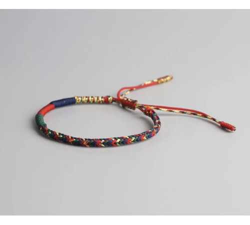 Тибетський Щасливий сакральний браслет червона нитка для великої удачі та захисту ручна робота