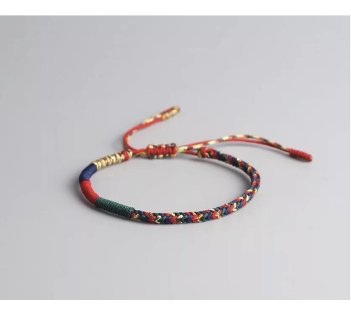 Тибетський Щасливий сакральний браслет червона нитка для великої удачі та захисту ручна робота