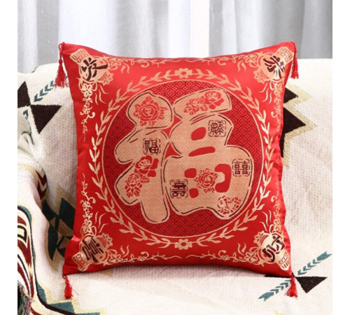 Китайська червона подушка з Символом Фук приносить багатство, щастя, добробут, процвітання у ваш дім