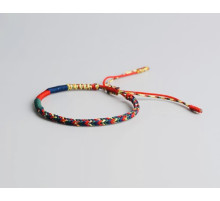 Тибетський сакральний браслет процвітання червона нитка для великої удачі та захисту ручна робота
