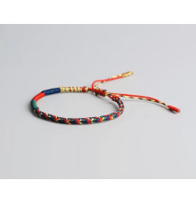 Тибетський сакральний браслет процвітання червона нитка для великої удачі та захисту ручна робота