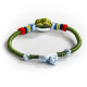 Сакральний Тибетський браслет ручної роботи із зеленим конюшином на багатство та здоров'я