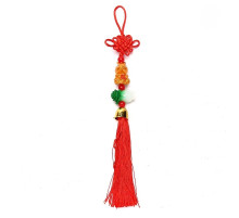 Підвіска Кролик і Пак Чой на червоній нитці для багатства та безперервного росту