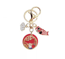 Брелок Амулет Кролик для спритності та стійкості, любові та гармонії з рибою для багатства