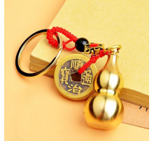 Брелок Гарбуз Ву Лу з монетами для міцного здоров'я й процвітання